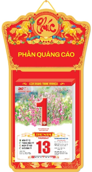 in lich tet Lịch Bloc Siêu Cực Đại 2026 Rạng Rỡ Việt Nam 29x41cm