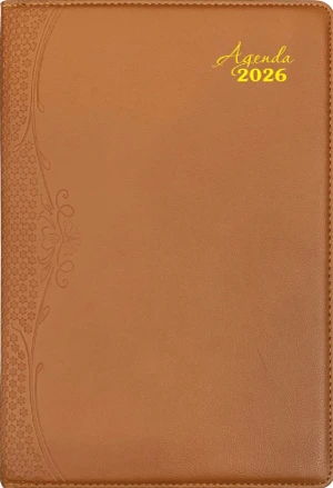 in lich tet Sổ Tay Agenda 2026 Màu Nâu - AN88