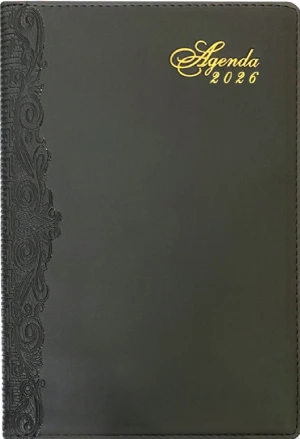 in lich tet Sổ Tay Agenda 2026 Bìa Da Đặc Biệt Cao Cấp Màu Đen - AN56