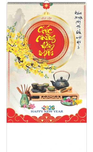 in lich tet Thư Pháp Trà Đạo AM20-21