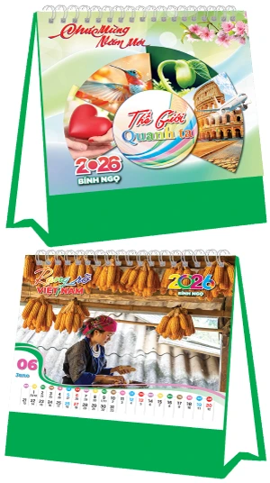 in lich tet Lịch Bàn Thế Giới Quanh Ta Xanh Lá