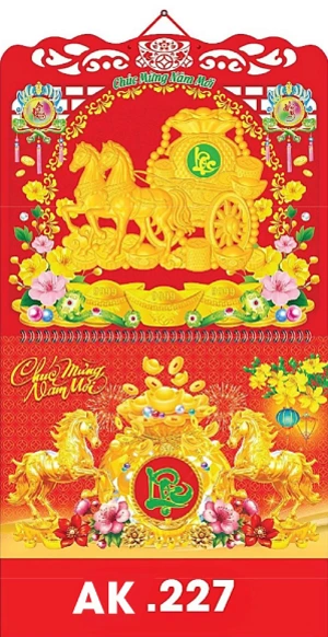 in lich tet LXG song mã kéo túi vàng AK227