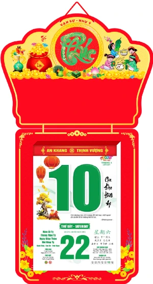 in lich tet Lịch Bloc Đại Đặc Biệt 2026 Phúc Lộc Sum Vầy 17×24cm