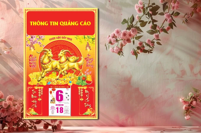 lịch treo tường Metalize cao cấp