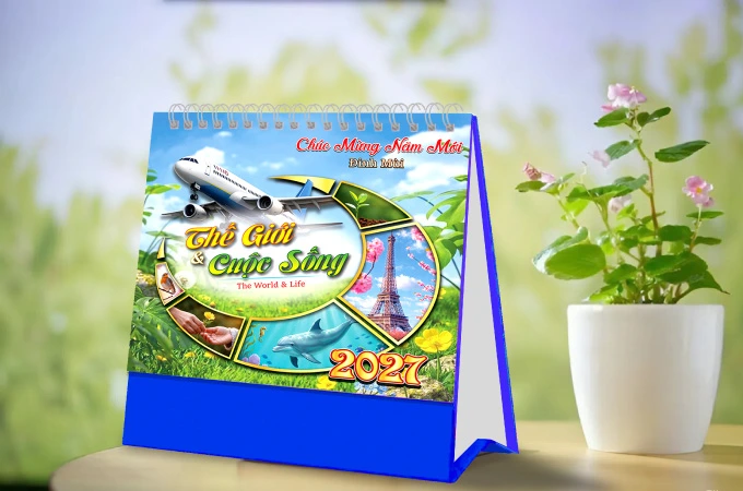 mẫu lịch để bàn 2027 đẹp, phổ biến cho doanh nghiệp
