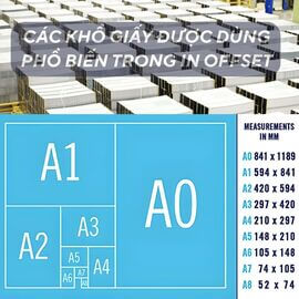 Các khổ giấy được dùng phổ biến trong in offset