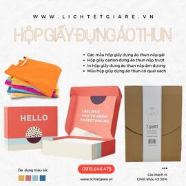 Sản xuất hộp giấy đựng áo thun giá rẻ tại HCM