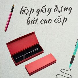 In hộp giấy đựng bút cao cấp theo yêu cầu
