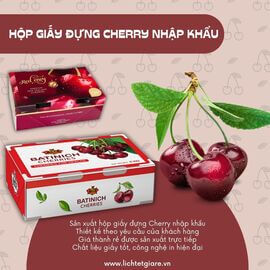 In hộp giấy đựng cherry nhập khẩu giá rẻ