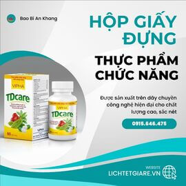 In hộp giấy thực phẩm chức năng theo yêu cầu