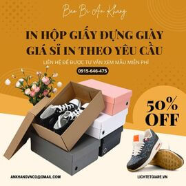 In hộp giấy đựng giày giá sỉ in theo yêu cầu
