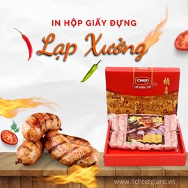 In hộp giấy đựng lạp xưởng chất lượng