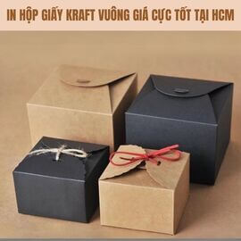 In hộp giấy kraft vuông giá cực tốt tại HCM