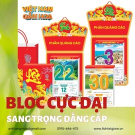 Lịch bloc cực đại 2024 sang trọng đẳng cấp