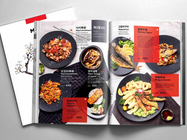 In menu nhà hàng giá rẻ, miễn phí thiết kế tại Công ty In ấn An Khang