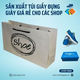 Sản xuất túi giấy đựng giày giá rẻ cho các shop