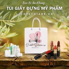 Gia công túi giấy đựng mỹ phẩm giá tại xưởng