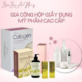 Gia công hộp giấy đựng mỹ phẩm cao cấp