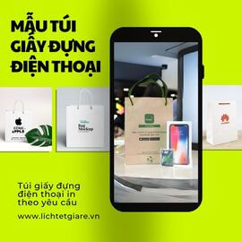 Mẫu túi giấy đựng điện thoại và phụ kiện di động