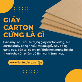 Giấy Carton cứng là gì và ứng dụng của chúng
