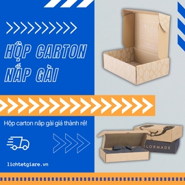 Hộp carton nắp gài giá rẻ, giao hàng nhanh chóng