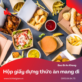 Hộp giấy đựng thức ăn mang đi