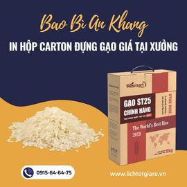 In hộp carton đựng gạo giá tại xưởng