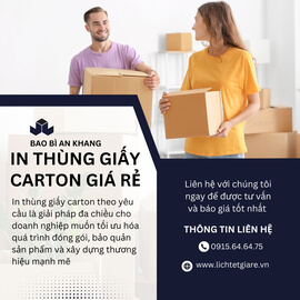 In thùng giấy carton giá rẻ theo yêu cầu