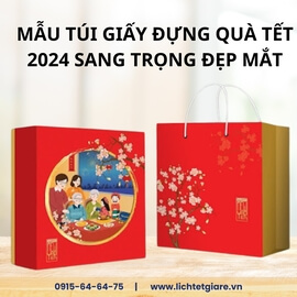 Mẫu túi giấy đựng quà tết 2024 sang trọng đẹp mắt