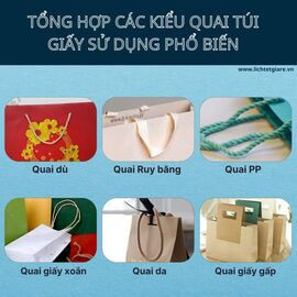 Tổng hợp các kiểu quai túi giấy sử dụng phổ biến