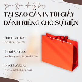 Tại sao cần in túi giấy dành riêng cho sự kiện