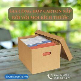 Gia công hộp carton nắp rời với mọi kích thước