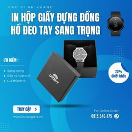 In hộp giấy đựng đồng hồ đeo tay sang trọng