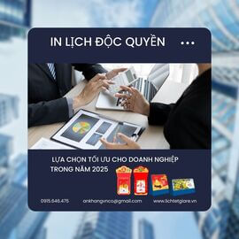 In lịch độc quyền - Lựa chọn tối ưu cho doanh nghiệp trong năm 2025