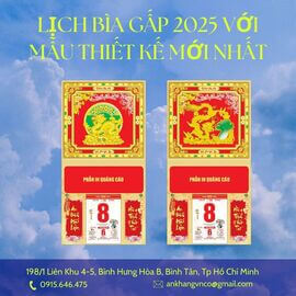 Lịch bìa gấp 2025 với mẫu thiết kế mới nhất