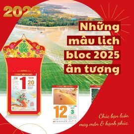 Những mẫu lịch bloc 2025 ấn tượng