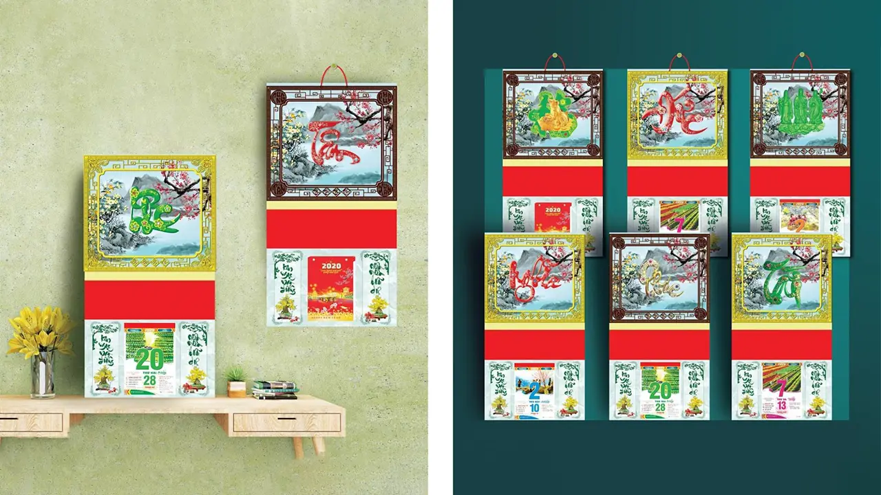 Lịch treo tường in công nghệ mới