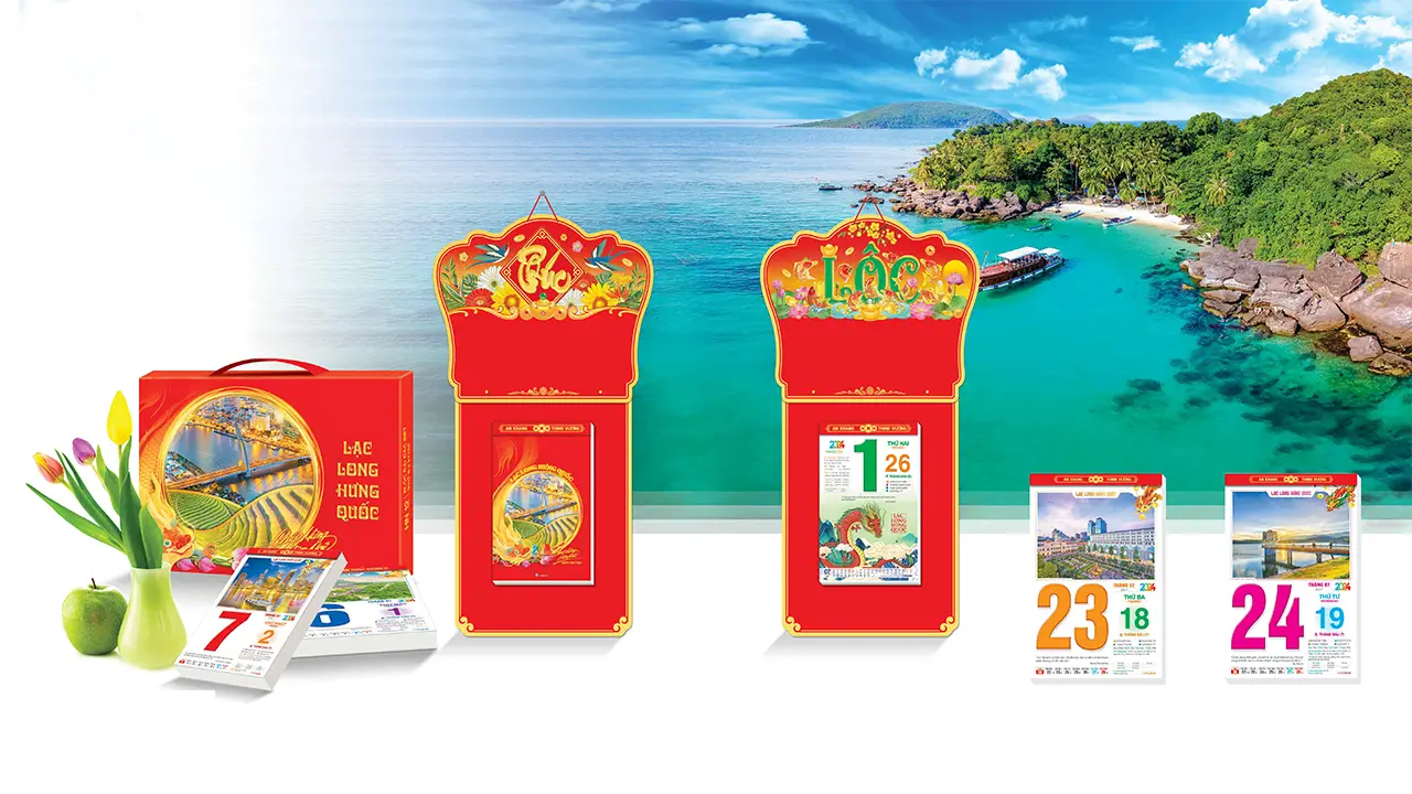 in lịch tết độc quyền cảnh hạ long