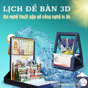 Lịch để bàn 3d