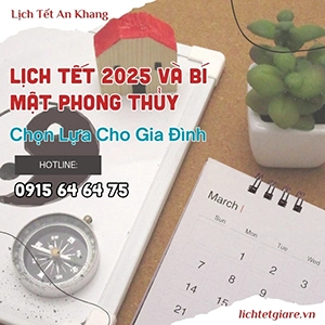 Lịch tết bí mật phong thuỷ của mỗi giá định