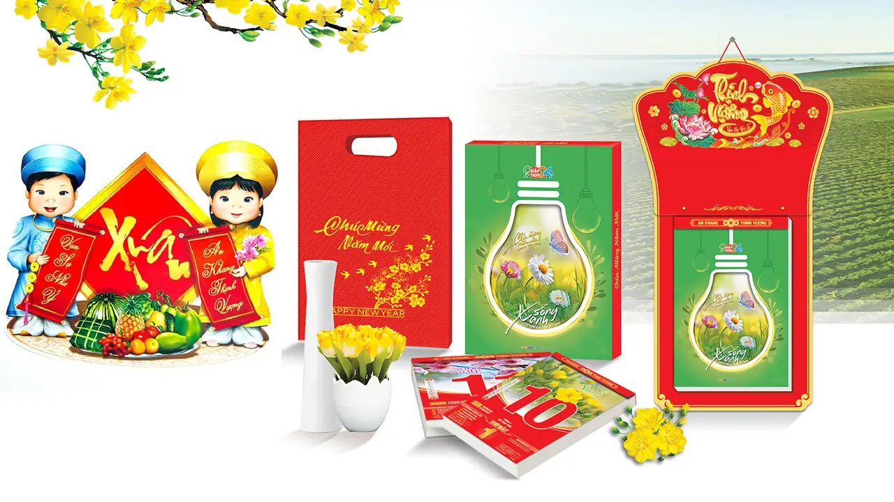 quy trình in lịch tết