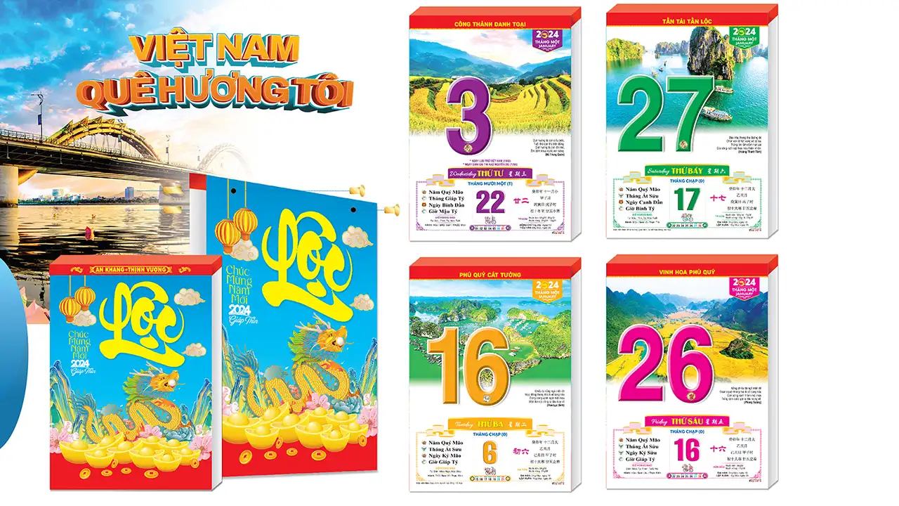 Khám Phá Bộ Sưu Tập Lịch Tết Phong Cảnh Việt Nam 2025 Nét Đẹp Từ Bắc