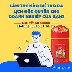 Làm thế nào để tạo ra lịch độc quyền của bạn