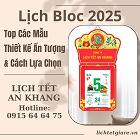 lịch bloc 2025 top các mẫu thiết kế ân tượng