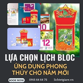 Lựa Chọn Lịch Bloc Ứng Dụng Phong Thủy Cho Năm Mới