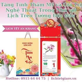 tăng tính thẩm mỹ và giá trị nghệ thuật trong nhá với lịch treo tường