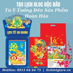 tạo lịch bloc độc đáo từ ý tưởng đến sản phẩm