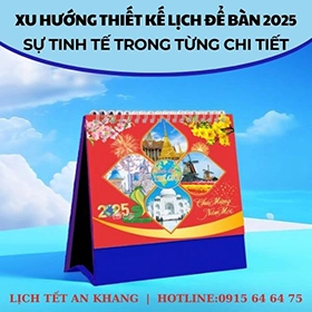 Xu Hướng Thiết Kế Lịch Để Bàn 2025: Sự Tinh Tế Trong Từng Chi Tiết