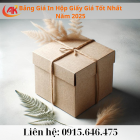 Bảng Giá In Hộp Giấy Giá Tốt Nhất Năm 2025
