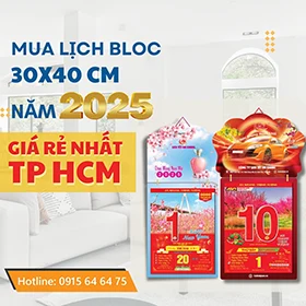 Mua Lịch bloc 30x40 cm năm 2025 giá rẻ nhất TP HCM